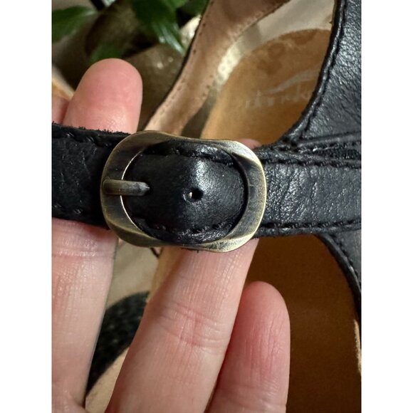 Dansko Tiffiani Black Maryjane Hook&Loop Closure Closed Toe Sandal Clog Size 41 - Picture 6 of 15